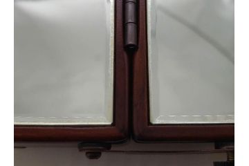 豊岡クラフト　男の三面鏡　整理スタンド　書見台　シックな雰囲気を醸し出す豊岡クラフト3点セット(Toyooka Croft、タブレット、ブック、本、マガジンラック、卓上ミラー、置き鏡)(R-081876)