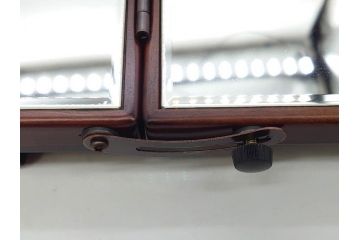 豊岡クラフト　男の三面鏡　整理スタンド　書見台　シックな雰囲気を醸し出す豊岡クラフト3点セット(Toyooka Croft、タブレット、ブック、本、マガジンラック、卓上ミラー、置き鏡)(R-081876)