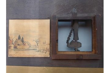 心峰　木彫　緻密でリアルな匠の技が光る立体額(遠近法応用額、壁掛け、壁飾り、古民家、ディスプレイ)(R-081880)