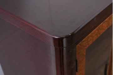 中古　新古品　未使用　展示品　二本松工藝館　田中家具　欅(ケヤキ)材　玉杢　和モダンな空間づくりにおすすめのサイドキャビネット(サイドボード、収納棚、戸棚)(定価約57万円)(R-081887)
