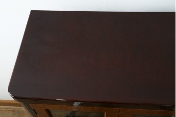 新古　未使用展示品　二本松工藝館　田中家具　欅(ケヤキ)材　玉杢　和モダンな空間づくりにおすすめのサイドキャビネット　(定価約57万円)(R-081887)