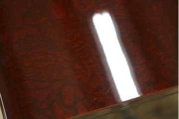 新古　未使用展示品　二本松工藝館　田中家具　欅(ケヤキ)材　玉杢　和モダンな空間づくりにおすすめのサイドキャビネット　(定価約57万円)(R-081887)