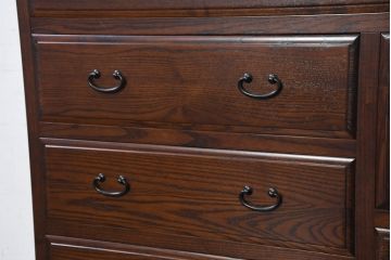 中古　民芸家具　アンティーク調の品のある佇まいが魅力的な車箪笥(和箪笥、収納たんす、整理タンス、サイドチェスト、戸棚、引き出し)(R-081890)