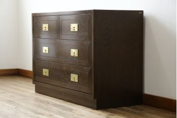 中古　カリモク家具(karimoku)　domani(ドマーニ)　Morganton(モーガントン)　上品な佇まいのドロワーチェスト(サイドチェスト、引き出し、店舗什器)(定価約30万円)(R-081891)