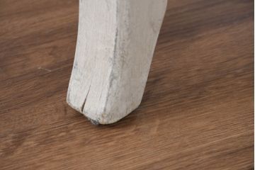 フランスアンティーク　ペイント仕上げ限定　美しい彫刻とシャビーな風合いが魅力的なダイニングチェア4脚セット(椅子、イス、バラ売り可能)(R-081903)