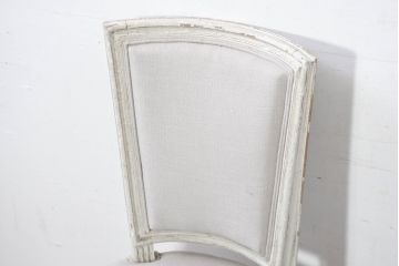 フランスアンティーク　シャビーで上品な雰囲気が魅力的なペイントチェア4脚セット(ダイニングチェア、アームレスチェア、椅子、イス、バラ売り可能)(R-081907)
