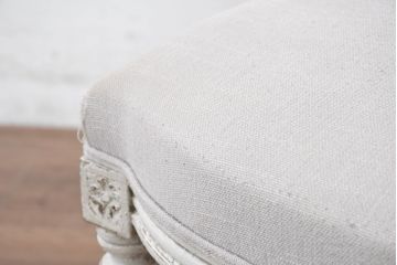 フランスアンティーク　シャビーで上品な雰囲気が魅力的なペイントチェア4脚セット(ダイニングチェア、アームレスチェア、椅子、イス、バラ売り可能)(R-081907)