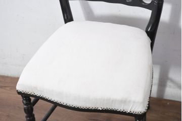 フランスアンティーク　背もたれの装飾が優美なナポレオンチェア3脚セット(ダイニングチェア、椅子、イス、バラ売り可能)(R-081912)