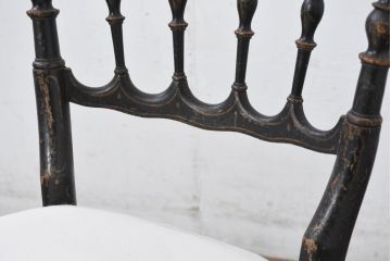 フランスアンティーク　背もたれの装飾が優美なナポレオンチェア3脚セット(ダイニングチェア、椅子、イス、バラ売り可能)(R-081912)