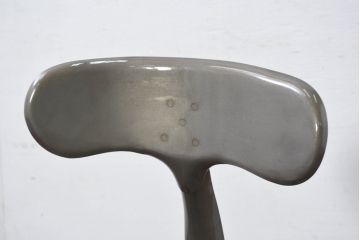 中古　美品　フランス　Nicolle Chair(ニコル・チェア)　Whale Tail(ホエールテイル)　インダストリアルデザインがおしゃれなオールスチールのメタルチェア6脚セット(板座チェア、ダイニングチェア、椅子、イス、バラ売り可能)(定価6脚で約35万円)(R-081913)