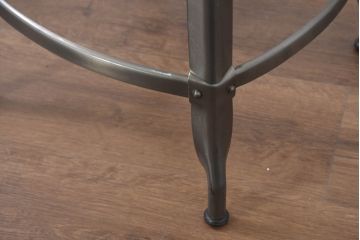 中古　美品　フランス　Nicolle Chair(ニコル・チェア)　Whale Tail(ホエールテイル)　インダストリアルデザインがおしゃれなオールスチールのメタルチェア6脚セット(板座チェア、ダイニングチェア、椅子、イス、バラ売り可能)(定価6脚で約35万円)(R-081913)