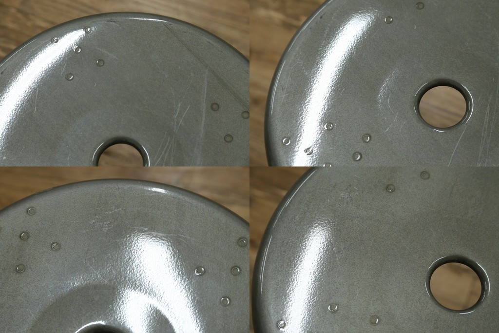 中古　美品　フランス　オールスチール製　Whale Tail(ホエールテイル・チェア)　工業用チェアの名作!　Nicolle Chair(ニコルチェア)7脚セット　定価(7脚合計)約41万円　(R-081914)