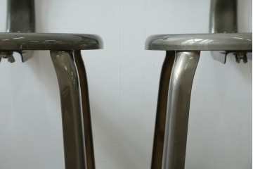 中古　美品　フランス　オールスチール製　Whale Tail(ホエールテイル・チェア)　工業用チェアの名作!　Nicolle Chair(ニコルチェア)7脚セット　定価(7脚合計)約41万円　(R-081914)