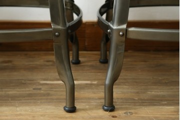 中古　美品　フランス　オールスチール製　Whale Tail(ホエールテイル・チェア)　工業用チェアの名作!　Nicolle Chair(ニコルチェア)7脚セット　定価(7脚合計)約41万円　(R-081914)