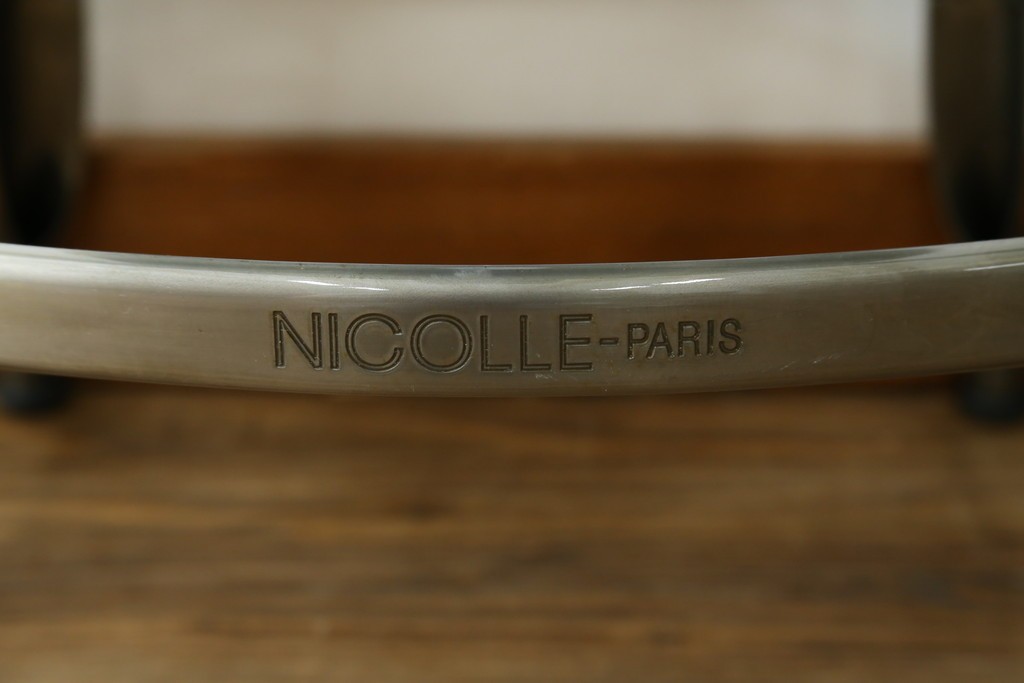 中古　美品　フランス　オールスチール製　Whale Tail(ホエールテイル・チェア)　工業用チェアの名作!　Nicolle Chair(ニコルチェア)7脚セット　定価(7脚合計)約41万円　(R-081914)