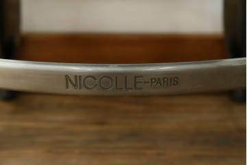 中古　美品　フランス　オールスチール製　Whale Tail(ホエールテイル・チェア)　工業用チェアの名作!　Nicolle Chair(ニコルチェア)7脚セット　定価(7脚合計)約41万円　(R-081914)