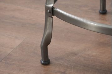 中古　美品　フランス　Nicolle Chair(ニコル・チェア)　Whale Tail(ホエールテイル)　インダストリアルデザインがおしゃれなオールスチールのメタルチェア7脚セット(板座チェア、ダイニングチェア、椅子、イス、バラ売り可能)(定価7脚で約50万円)(R-081914)