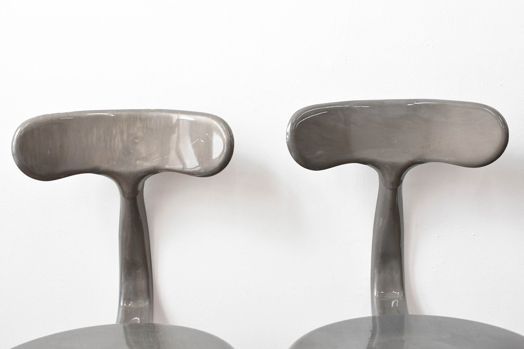 中古　フランス　オールスチール製　Whale Tail(ホエールテイル・チェア)　工業用チェアの名作!　Nicolle Chair(ニコルチェア)5脚セット　定価(5脚合計)約29万円　(R-081915)