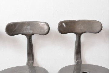 中古　フランス　オールスチール製　Whale Tail(ホエールテイル・チェア)　工業用チェアの名作!　Nicolle Chair(ニコルチェア)5脚セット　定価(5脚合計)約29万円　(R-081915)