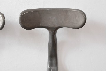 中古　フランス　オールスチール製　Whale Tail(ホエールテイル・チェア)　工業用チェアの名作!　Nicolle Chair(ニコルチェア)5脚セット　定価(5脚合計)約29万円　(R-081915)