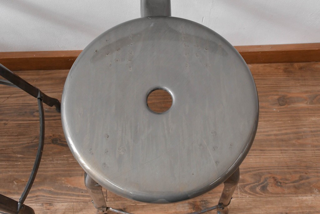 中古　フランス　オールスチール製　Whale Tail(ホエールテイル・チェア)　工業用チェアの名作!　Nicolle Chair(ニコルチェア)5脚セット　定価(5脚合計)約29万円　(R-081915)