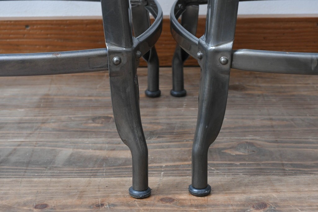 中古　フランス　オールスチール製　Whale Tail(ホエールテイル・チェア)　工業用チェアの名作!　Nicolle Chair(ニコルチェア)5脚セット　定価(5脚合計)約29万円　(R-081915)
