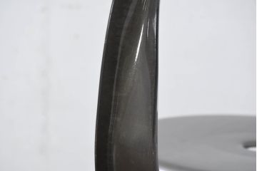 中古　フランス　Nicolle Chair(ニコル・チェア)　Whale Tail(ホエールテイル)　やや小ぶり　インダストリアルデザインがおしゃれなオールスチールのメタルチェア5脚セット(板座チェア、ダイニングチェア、椅子、イス、バラ売り可能)(定価5脚で約29万円)(R-081915)