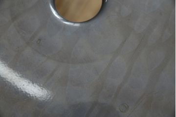 中古　フランス　Nicolle Chair(ニコル・チェア)　インダストリアルデザインがおしゃれなオールスチールのメタルスツール(板座チェア、丸椅子、丸イス)(定価約4万円)(R-081916)