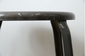 中古　フランス　Nicolle Chair(ニコル・チェア)　インダストリアルデザインがおしゃれなオールスチールのメタルスツール(板座チェア、丸椅子、丸イス)(定価約4万円)(R-081916)