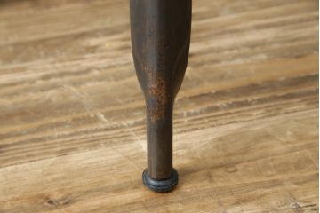 中古　フランス　Nicolle Chair(ニコル・チェア)　インダストリアルデザインがおしゃれなオールスチールのメタルスツール(板座チェア、丸椅子、丸イス)(定価約4万円)(R-081916)