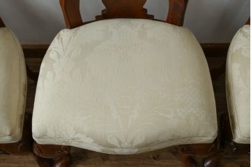 中古　美品　最高級アメリカ家具ブランド　JOHN WIDDICOMB(ジョン・ウィディコム)　マホガニー材　格式高い空間を演出するダイニングチェア6脚セット(アームレスチェア、ダイニングチェア、椅子、イス、バラ売り可能)(定価6脚で約144万円)(R-081917)