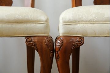 中古　美品　最高級アメリカ家具ブランド　JOHN WIDDICOMB(ジョン・ウィディコム)　マホガニー材　格式高い空間を演出するダイニングチェア6脚セット(アームレスチェア、ダイニングチェア、椅子、イス、バラ売り可能)(定価6脚で約144万円)(R-081917)