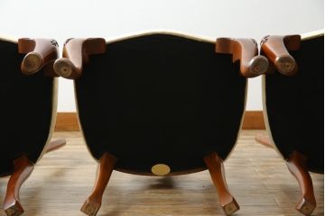 中古　美品　最高級アメリカ家具ブランド　JOHN WIDDICOMB(ジョン・ウィディコム)　マホガニー材　格式高い空間を演出するダイニングチェア6脚セット(アームレスチェア、ダイニングチェア、椅子、イス、バラ売り可能)(定価6脚で約144万円)(R-081917)