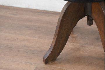 和製アンティーク　小振りサイズ!!　希少なレトロデザインの回転チェア(回転椅子、イス、子供椅子、キッズチェア、子供用チェア)(R-081924)