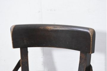 和製アンティーク　レトロデザイン　希少な小振りサイズの回転チェア(回転椅子、イス、子供椅子、キッズチェア、子供用チェア)(R-081925)