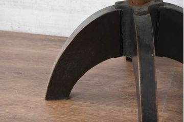 和製アンティーク　レトロデザイン　希少な小振りサイズの回転チェア(回転椅子、イス、子供椅子、キッズチェア、子供用チェア)(R-081925)