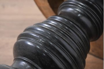 フランスアンティーク　猫脚がクラシカルな雰囲気を引き立てる回転スツール(ピアノスツール、丸椅子、イス、回転チェア)(R-081927)