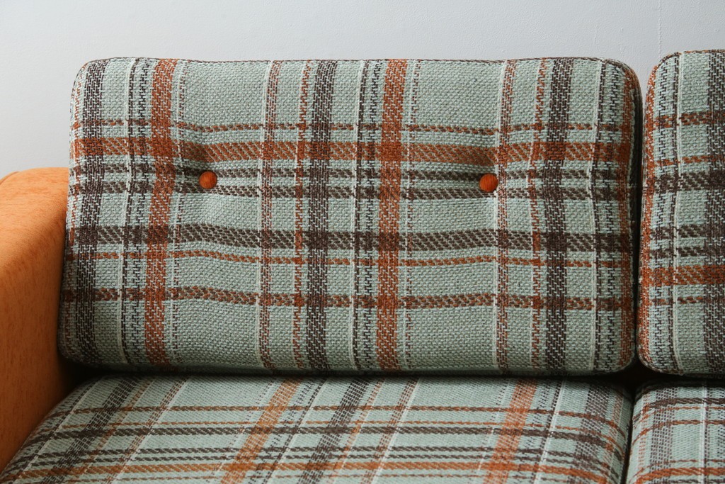 中古　美品　ACME Furniture(アクメ ファニチャー)　JETTY(ジェッティ)　色味や柄のバランスがおしゃれな3Pソファ　定価約40万円　(R-081928)