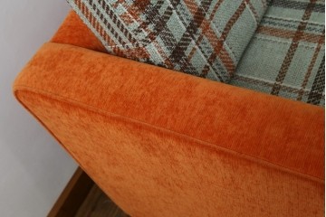 中古　美品　ACME Furniture(アクメ ファニチャー)　JETTY(ジェッティ)　色味や柄のバランスがおしゃれな3Pソファ　定価約40万円　(R-081928)