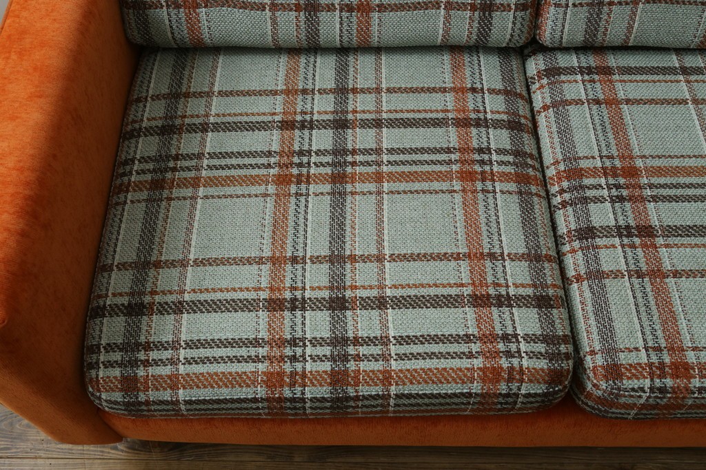 中古　美品　ACME Furniture(アクメ ファニチャー)　JETTY(ジェッティ)　色味や柄のバランスがおしゃれな3Pソファ　定価約40万円　(R-081928)