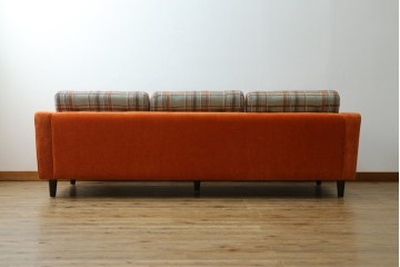 中古　美品　ACME Furniture(アクメ ファニチャー)　JETTY(ジェッティ)　色味や柄のバランスがおしゃれな3Pソファ　定価約40万円　(R-081928)