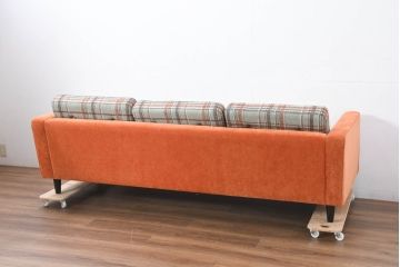 中古　美品　ACME Furniture(アクメ ファニチャー)　JETTY(ジェッティ)　色味や柄のバランスがおしゃれな3Pソファ(3人掛けソファ、三人掛け、トリプルソファ)(定価約40万円)(R-081928)