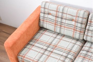 中古　美品　ACME Furniture(アクメ ファニチャー)　JETTY(ジェッティ)　色味や柄のバランスがおしゃれな3Pソファ(3人掛けソファ、三人掛け、トリプルソファ)(定価約40万円)(R-081928)