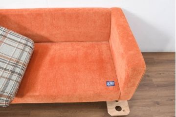 中古　美品　ACME Furniture(アクメ ファニチャー)　JETTY(ジェッティ)　色味や柄のバランスがおしゃれな3Pソファ(3人掛けソファ、三人掛け、トリプルソファ)(定価約40万円)(R-081928)