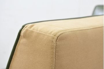中古　美品　UP TOWN FURNITURE(アップタウン・ファニチャー)　PULLEY(プーリー)　合皮　レトロな色使いがおしゃれな2人掛けカウチソファ(二人掛け、2Pソファ、コーナーソファ)(R-081930)