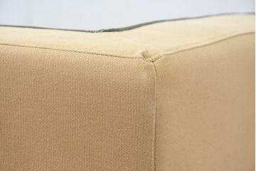 中古　美品　UP TOWN FURNITURE(アップタウン・ファニチャー)　PULLEY(プーリー)　合皮　レトロな色使いがおしゃれな2人掛けカウチソファ(二人掛け、2Pソファ、コーナーソファ)(R-081930)