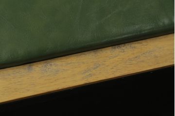 中古　美品　UP TOWN FURNITURE(アップタウン・ファニチャー)　PULLEY(プーリー)　合皮　レトロな色使いがおしゃれな2人掛けソファベンチ(二人掛け、2Pソファ)(R-081931)