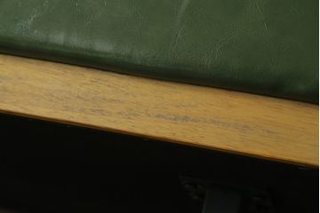 中古　美品　UP TOWN FURNITURE(アップタウン・ファニチャー)　PULLEY(プーリー)　合皮　レトロな色使いがおしゃれな2人掛けソファベンチ(二人掛け、2Pソファ)(R-081931)