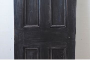 フランスアンティーク　モダンなデザインが素敵な黒にペイントされたドア1枚(扉、木製扉、建具)(R-081949)