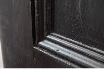 フランスアンティーク　モダンなデザインが素敵な黒にペイントされたドア1枚(扉、木製扉、建具)(R-081949)